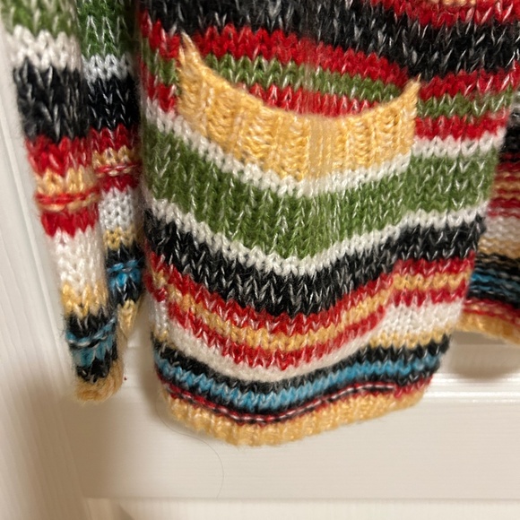 LIKE NEW! Women's Multicolored Striped Cardigan - SMALL - Picture 6 of 8